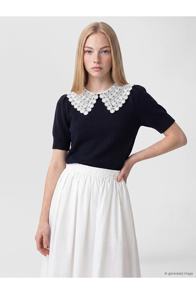LC Waikiki Esvab • Modern & Distinctive Lace Baby Roba Collar Women's Knitwea...