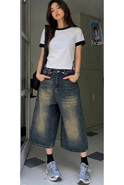 EDVESS Y2K RECYCLED BAGGY JEAN DENİM ŞORT