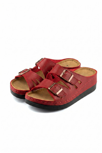 VIAJERO Women's Orthopedic Slippers Double Buckle Anatomical Sole Non-Slip Da...