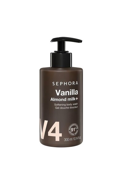 SEPHORA Duş Jeli - Temizleyici ve Nemlendirici V4 / Vanilya + Badem Sütü 300 ...