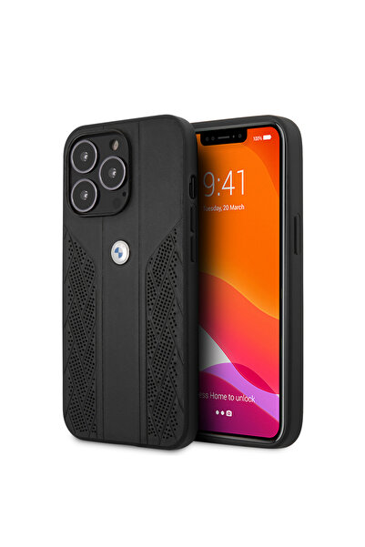 OEM BMW Leather Black Curve Perforated Design Back Cover Θήκη προστασίας από ...