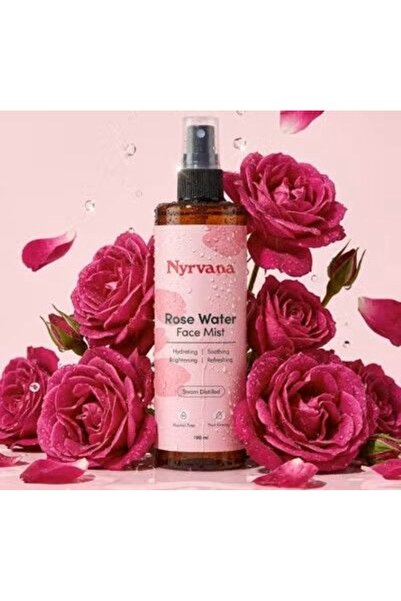 Nyrvana Rose Water Face Mist 100ml – Pure Steam-Distilled Natural Facial Tone...