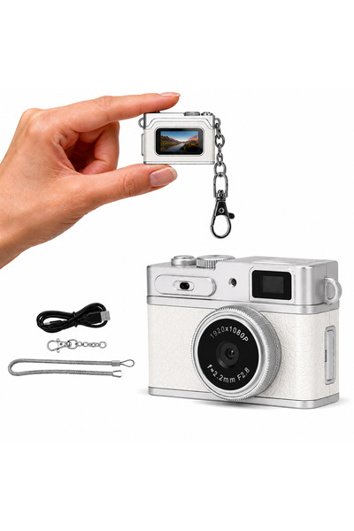 AteşTech Mini Anahtarlık Dijital Kamera 1080P HD Video 3 MP Fotoğraf Çekimi T...