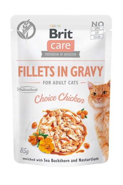 NO BRAND Hrana pentru pisici BRIT Fillets In Gravy Pui 85 g