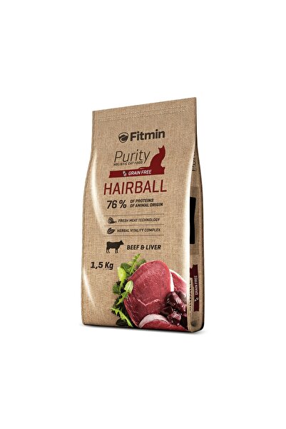 NO BRAND Hrana pentru pisici FITMIN Purity Hairball Carne de vită și ficat 1,...