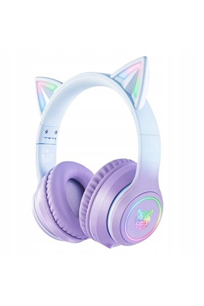 NO BRAND Căști ONIKUMA B90 RGB Cat Ears Violet