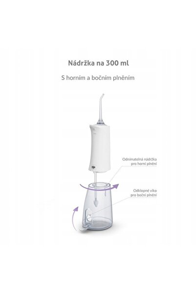 truelife Irygator fără fir alb AquaFloss Compact L100
