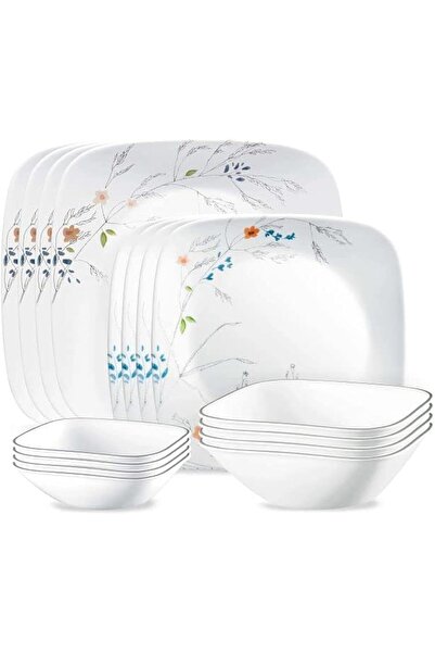 Corelle Square Dinner Set 16PCS Adlyn1147224 – Modern Dinnerware Set for Ever...