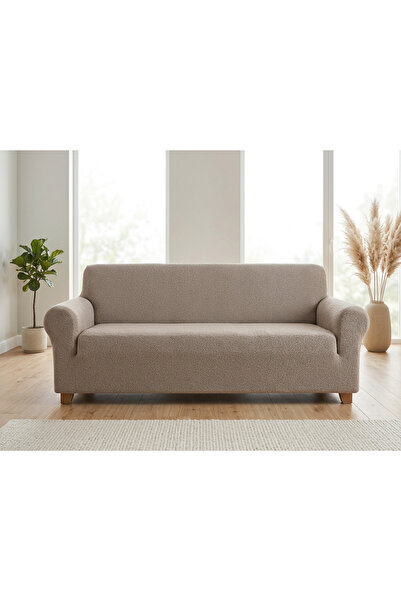 GENÇEV HOME COLLECTİONS Bohemian Lycra Sofa Cover Set 3+3+1+1 Soft Textured F...