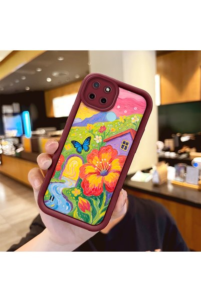 Hontinga حافظة متوافقة مع هاتف Realme C21Y/C25Y، حافظة حماية للكاميرا من السي...