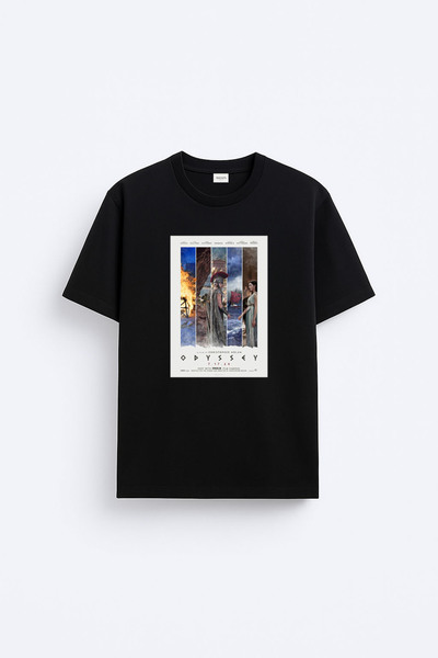 cesita The Odyssey Printed Cotton Black T-Shirt