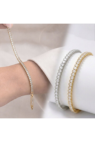 FM 💎   Premium Shiny 4mm White Zircon Stone Waterway Women's Bijouterie Brac...