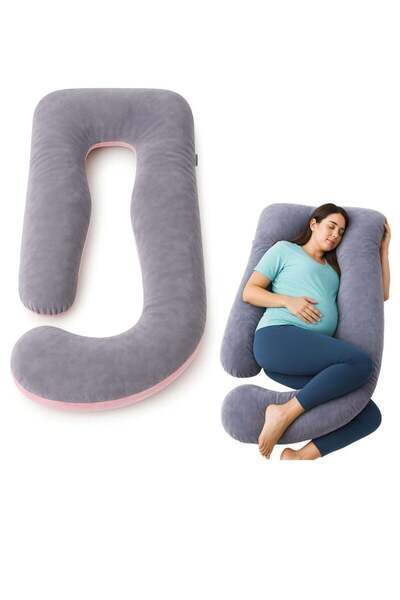 Zaprus G-Shaped Pregnancy Pillow for Sleeping – Full Body Maternity Pillow wi...