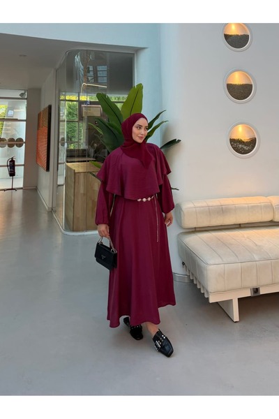 THEK BUTİK Cloak-Detail Hijab Dress
