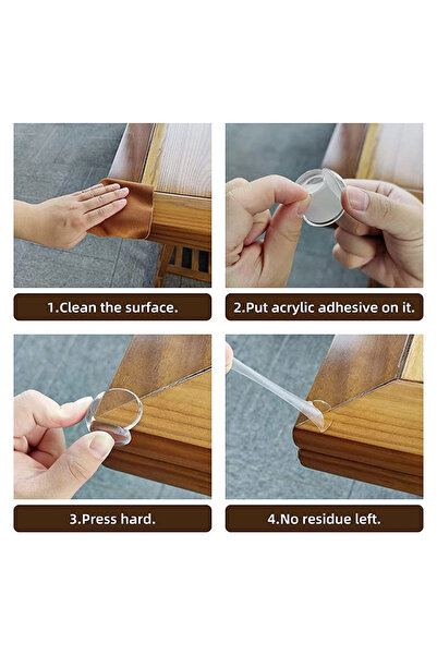 Ardenta Silikon Şeffaf Masa Kenarı Köşe Koruması
