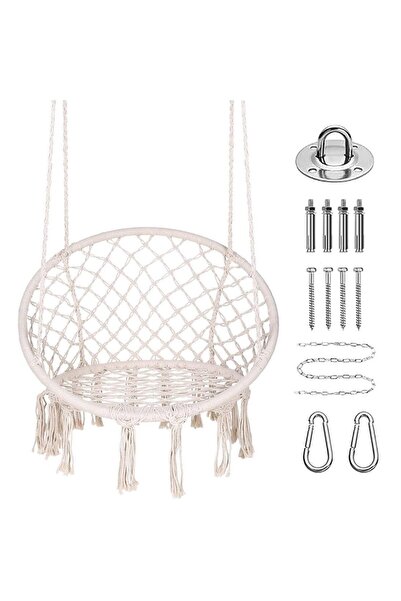 YESMAX Hammock Chair, Macrame Hanging Swing Chairs with Hardware Kit, Boho Sw...