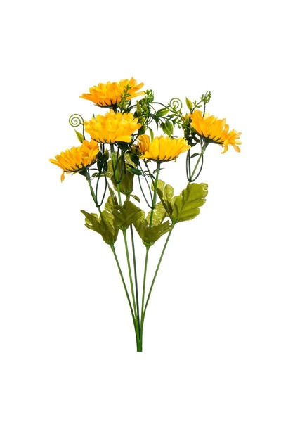 OEM Buchet de flori artificiale Gerbera galbene de 37cm - Decor pentru casă d...