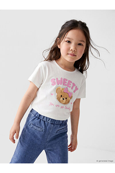 LC Waikiki Lcw kids bicycle collar printed girl's t-shirt