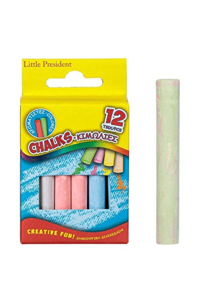 OEM Cretă colorată Micul Președinte - Pachet de 12, 8 cm