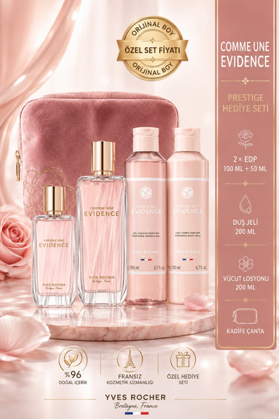 Yves Rocher Evidence Isparta Gülü & Paçuli Notalı Kadın Kapsamlı 4'lü Parfüm ...