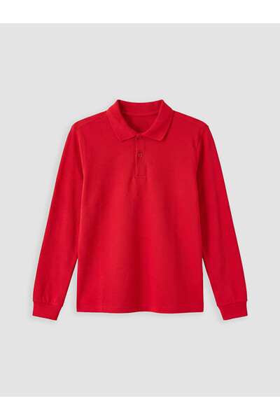LC Waikiki Lcw Kids Red Polo Neck Boys T-Shirt