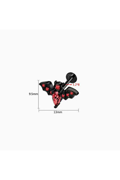 TakıLabirenti Yarasa Labret Piercing, Tragus Helix Conch Labret Dudak Kulak P...