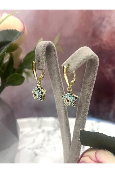 XUPING JEWELRY Women's Steel Evil Eye Themed Multicolored Star Figured Earrin...