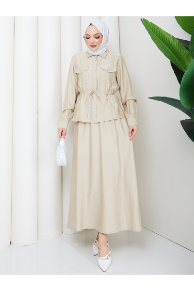 Pamuk Butik طقم نسائي مكون من قطعتين بتصميم الفراولة مع تنورة