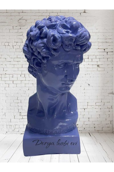 DERYA DESİNG ART Dekoratif Polyester Antik David Büst Heykel Biblo