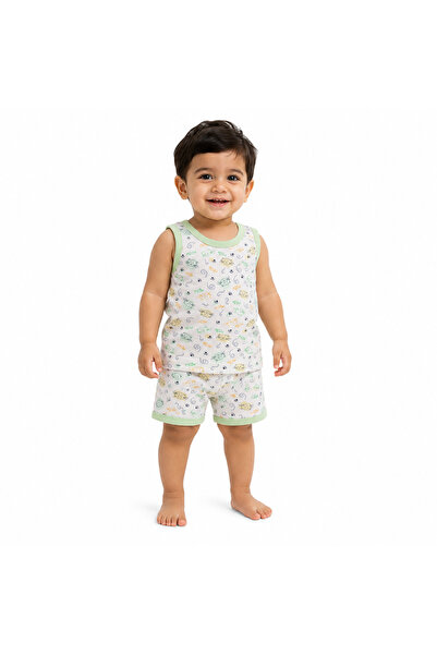 Generic Cotton Cat Pattern Baby Set, 1 Year Old, 2 Pieces