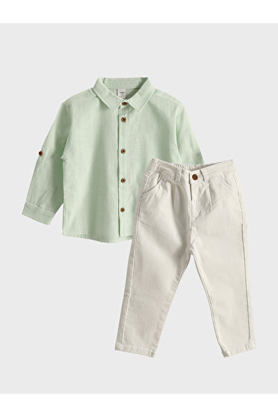 LC Waikiki Set de bază pentru băieți: cămașă și pantaloni (2 piese)