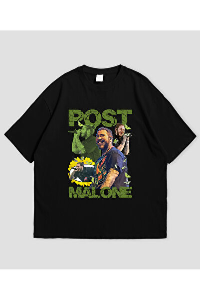 Grafftee Clothing Μπλουζάκι Post Malone με στάμπα, unisex, oversized