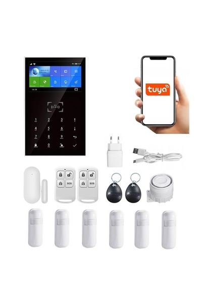 OnShop Alarma Wireless LCD 4.3" Wifi GSM, Onshop, Aplicatia Tuya Smart, 6x PI...