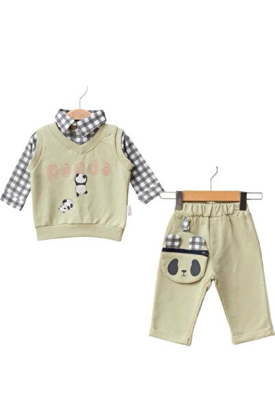 Efemkids 2-Piece Panda Baby Set, Size for 3/18 Months, Panda Printed Newborn ...