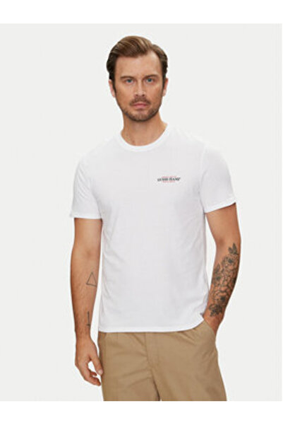Guess Jeans Tricou bărbătesc M4YI55K8HM0 Alb