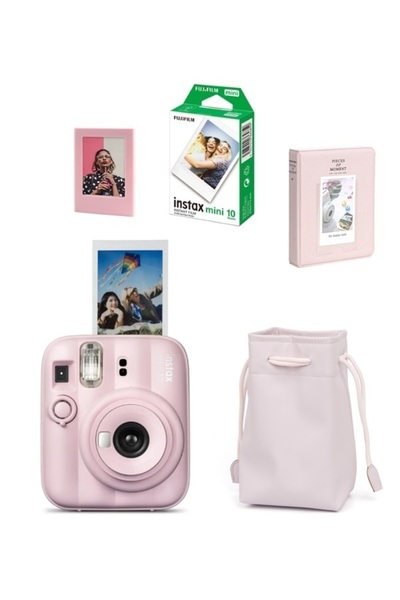 Fujifilm Instax Mini 13 Fotoğraf Makinesi-Büzgülü Kılıf-10'lu Film-64lü PVC A...