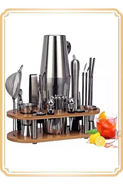 Apex Cocktail Shaker Set, 23-Piece Boston Stainless Steel Bartender Kit with ...