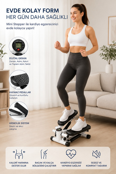 Relax Stepper with Digital Display Hydraulic Exercise Machine Home Type Cardi...
