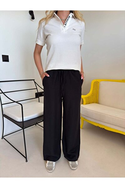 Bade Butik Black Elastic Waist Lined Trousers