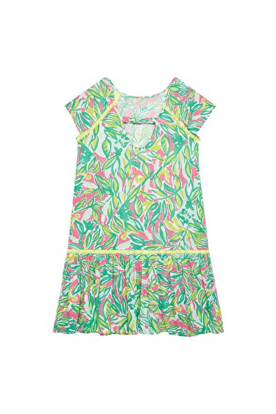United Colors of Benetton Rochie de vară pentru fete 4UIACV03G Multicoloră