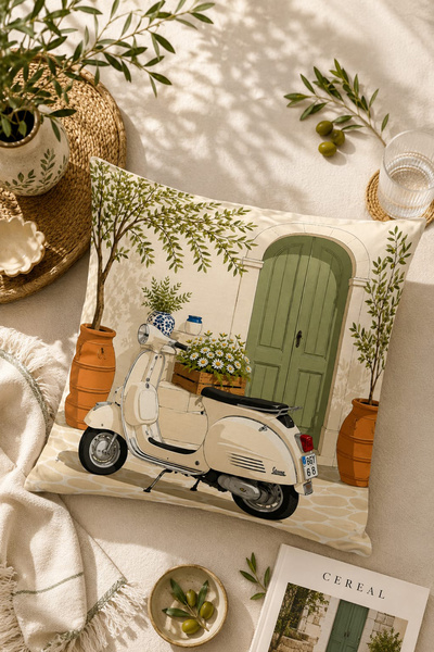 Bertille Home Pop Art Serisi Çift Tarafı Dijital Baskılı Kırlent Kılıfı