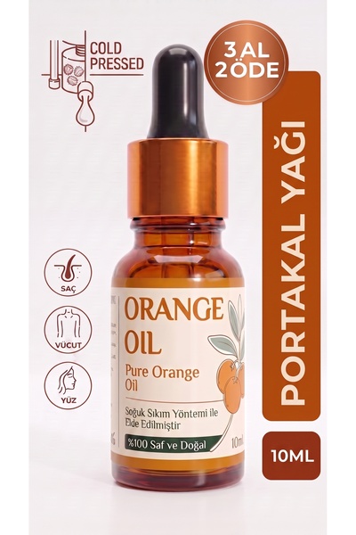 aktarloji Orange essential oil 10 ml / 100% pure and natural / orange peel oil