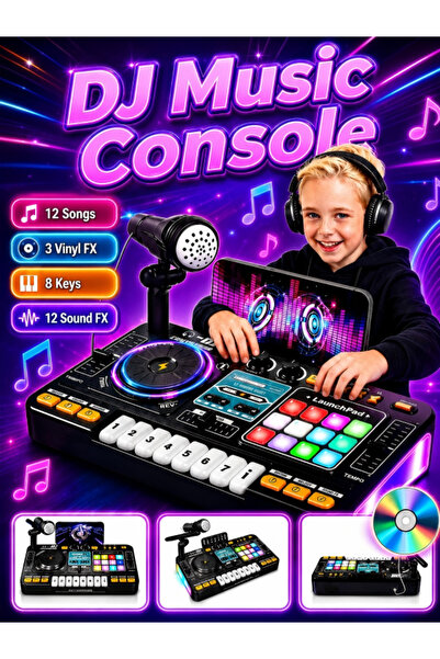 Excitat Set complet DJ pentru copii cu Microfon, Excitat®, Bluetooth, mixer, ...