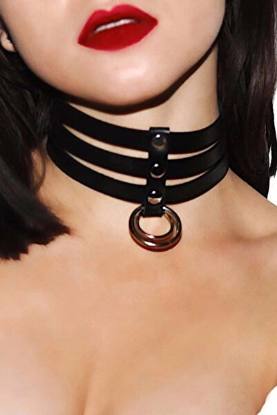 Angels Passion 3 Rows Stylish Leather Collar