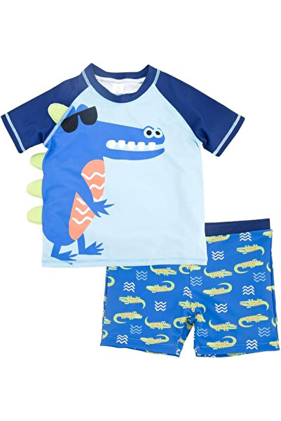 OEM Swimsuit for children 7 years, shorts and t-shirt, UV protection, crocodi...