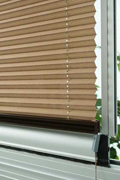 Etulle Vizon Plise Perde Katlanır Cam Balkon Perdesi Kancalı veya Vidalı Stan...