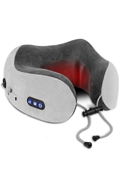 genrik Portable Electric Travel Neck Pillow, U-Shaped with Massaging Function