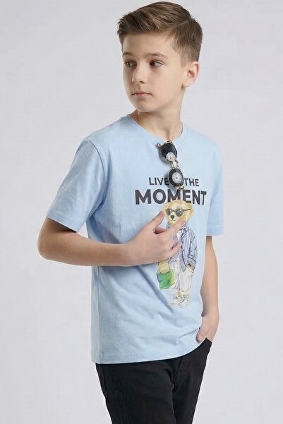 Erkek Çocuk Basic Tshirt 7770 Mavi