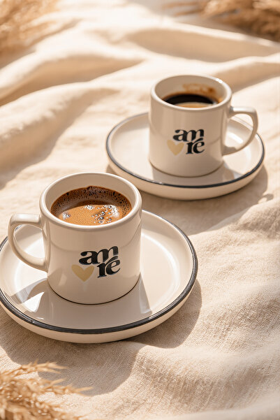 Keramika Amore Nordic Kahve Takımı 4 Parça 2 Kişilik 23720-26