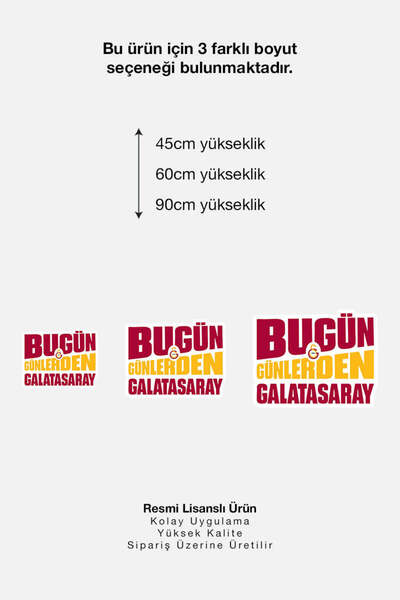 Galatasaray Wall Sticker Today from the Days of Yesterday 90 cm - Licensed Original